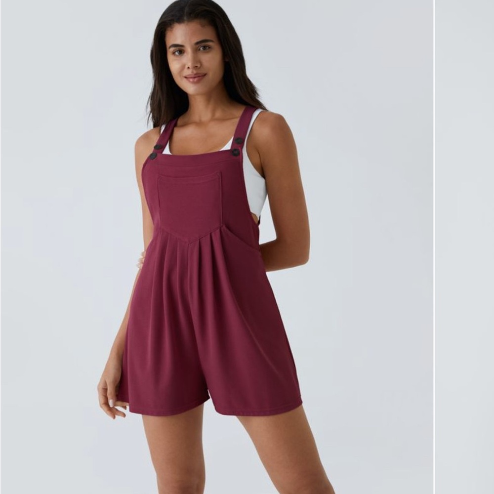 Halara Burgundy Sleeveless Romper